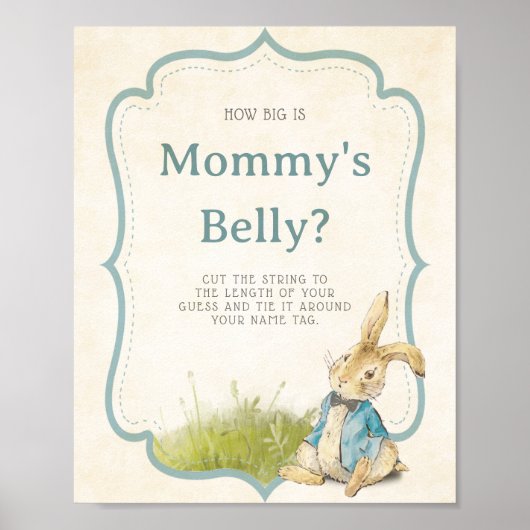 Spel Peter het konijn Hoe groot is mama's buik Poster (Voorkant)