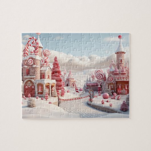 Spel Puzzel Kerstmis Candy Cane Land Legpuzzel (Horizontaal)