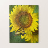 Spel Puzzel-Vlinder Zonnebloemen Legpuzzel (Verticaal)