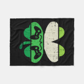 Spel Shamrock Retro St Patricks Day Boys Mannen Me Fleece Deken (Voorkant (Horizontaal))