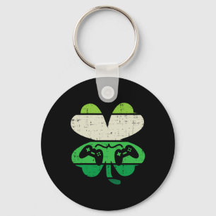 Spel Shamrock Retro St Patricks Day Boys Mannen Me Sleutelhanger