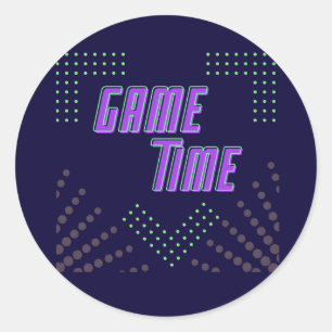 spel tijd ronde sticker