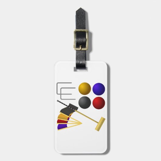 Spel van Croquet Bagagelabels (Voorkant verticaal)