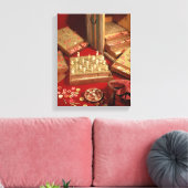 Spel van Dauphin lotto, uitgevonden door Louis XIV Canvas Afdruk (Insitu (Woonkamer))