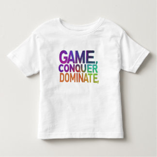 Spel, verover, domineer kinder shirts
