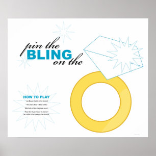 * speld de bling op de ring * BRUIDSSCHMAK spel Poster