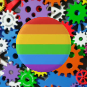 Speld met trots: Regenboogvlag Ronde Button 3,2 Cm