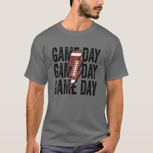 speldag Football Lightning Bolt Funny Tea T-shirt