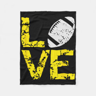 Speldag Verontruste T - shirts Grunge Love Footbal Fleece Deken