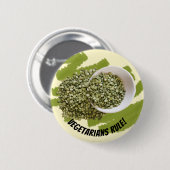 Spelde gespleten groene erwt foto ronde button 5,7 cm (Voorkant /achterkant)