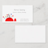 speldenkussen en denkspellen visitekaartje (Voorkant / Achterkant)