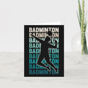 spelen Badminton Silhouette Sport Speler Shu Kaart