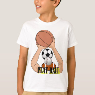 Spelen Ball Games sport Cartoon Kunst T-shirt
