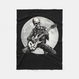 Spelen Gitaar Punk Rock Muziek Halloween Mannen Ki Fleece Deken