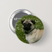 Spelen in bloemen ronde button 5,7 cm (Voorkant /achterkant)