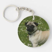 Spelen in bloemen sleutelhanger (Voorkant)