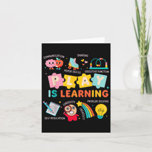 Spelen is het leren van de kleuterschool kaart