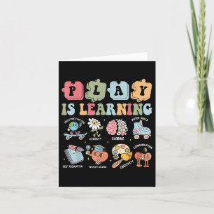 Spelen is leraar leren op de eerste schooldag kaart