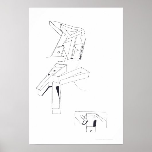 Spelen K Monogram tekening 19 C Poster (Voorkant)