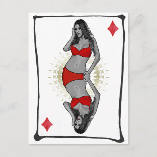 Spelen Kaart Cartoon Meisje Diamonds