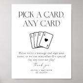 Spelen Kaart gastenboek bruiloft Poster (Voorkant)