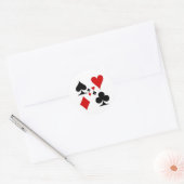 SPELEN KAART SUITES CADEAUS RONDE STICKER (Envelop)