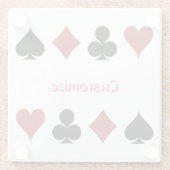 Spelen Kaart Suits Thunder_Cove Glazen Onderzetter (Achterkant)