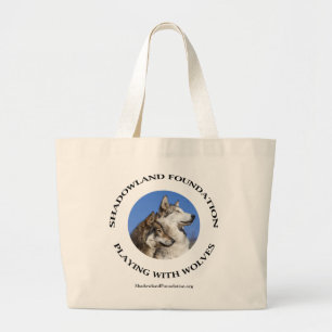 Spelen met wolven grote tote bag
