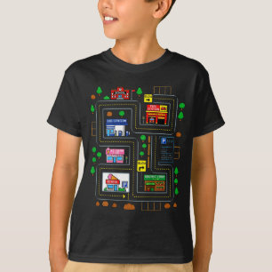 Spelen op vaders rug stadsplattegrond race track m t-shirt