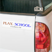 spelen. school. bumpersticker (Op Truck)