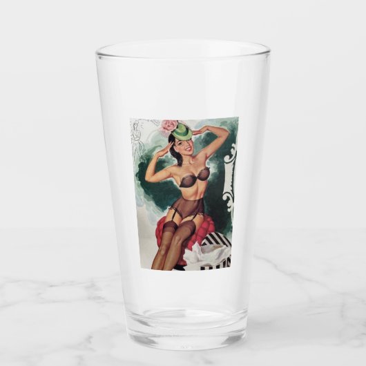 SPELEN VAN GIRL PINT GLASS GLAS (Voorkant)