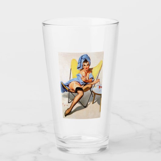 SPELEN VAN GIRL PINT GLASS GLAS (Voorkant)