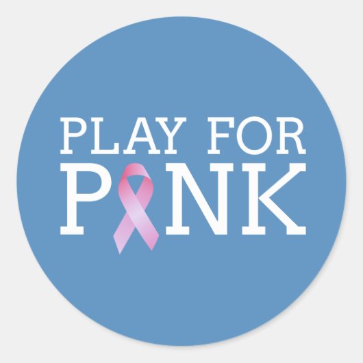 Spelen voor roze borstkanker bewustzijn | STICKER (Voorkant)