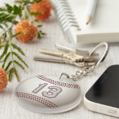 Speler 13 - Koel Baseball Stitches Sleutelhanger (Voorkant Rechts)