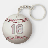 Speler 18 - Koel Baseball Stitches Sleutelhanger (Achterkant)