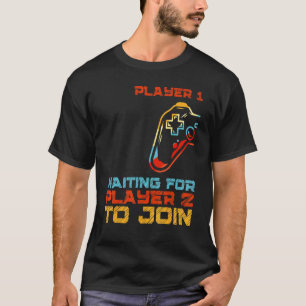 Speler 1 en speler 2 Zoon-gokkerij voor vaders T-shirt