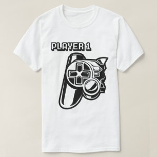 Speler 1 Speler 2 Gamer Koppel T-shirt