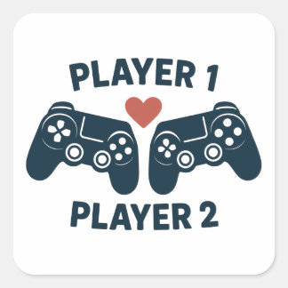 Speler 1 Speler 2 Koppel Gamer Sticker