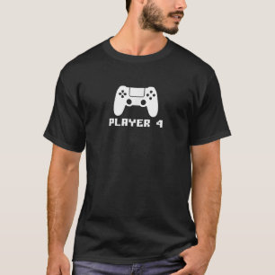 Speler 4 Overeenkomende Gamer Player 1 2 Familie V T-shirt