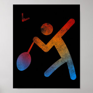 Speler Badminton Kampioen T-shirt Spelen Cadeau Ra Poster