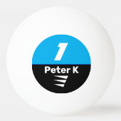 Speler Bal met Naam Pingpongballen (Achterkant)