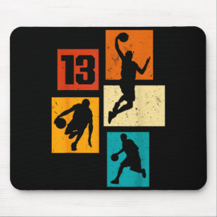 Speler Basketbal 13e Oud 13 Basketbal Jaren Plezie Muismat