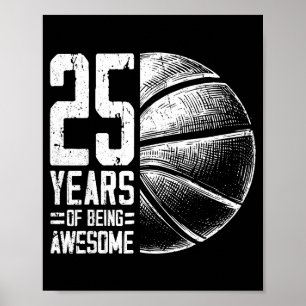 Speler Basketbal 25 Jaar Basketbal Oud 25e Smi Poster