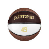 Speler Club Team Naam Nummer Aangepaste Monogramme Basketbal (Voorkant)