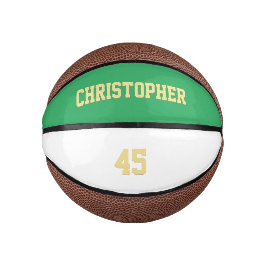 Speler Club Team Naam Nummer Aangepaste Monogramme Basketbal (Voorkant)