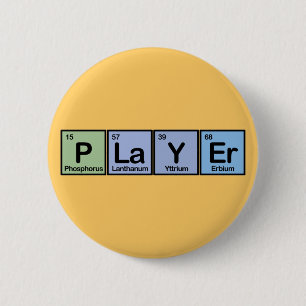 Speler die van Elementen wordt gemaakt Ronde Button 5,7 Cm