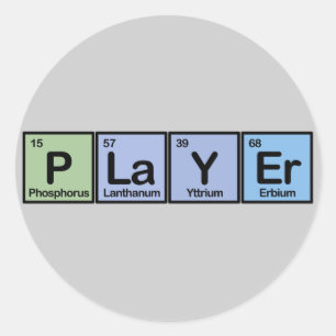 Speler die van Elementen wordt gemaakt Ronde Sticker