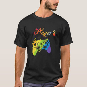 Speler Gaming Love Lgbetq Pride Lesbian Gay Couple T-shirt