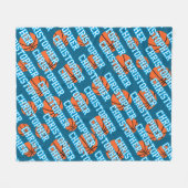 Speler naam basketbal bal patroon fleece deken (Voorkant (Horizontaal))