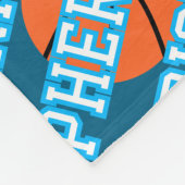 Speler naam basketbal bal patroon fleece deken (Hoek)